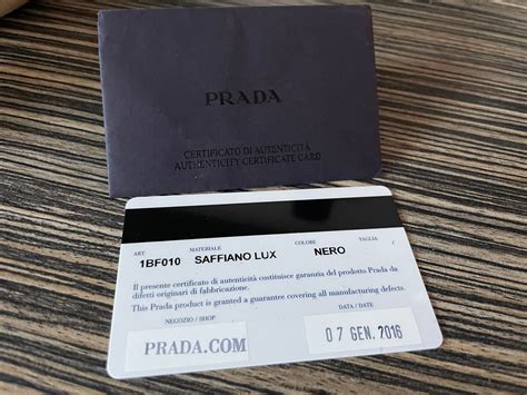 prada prada replica|prada authentication card.